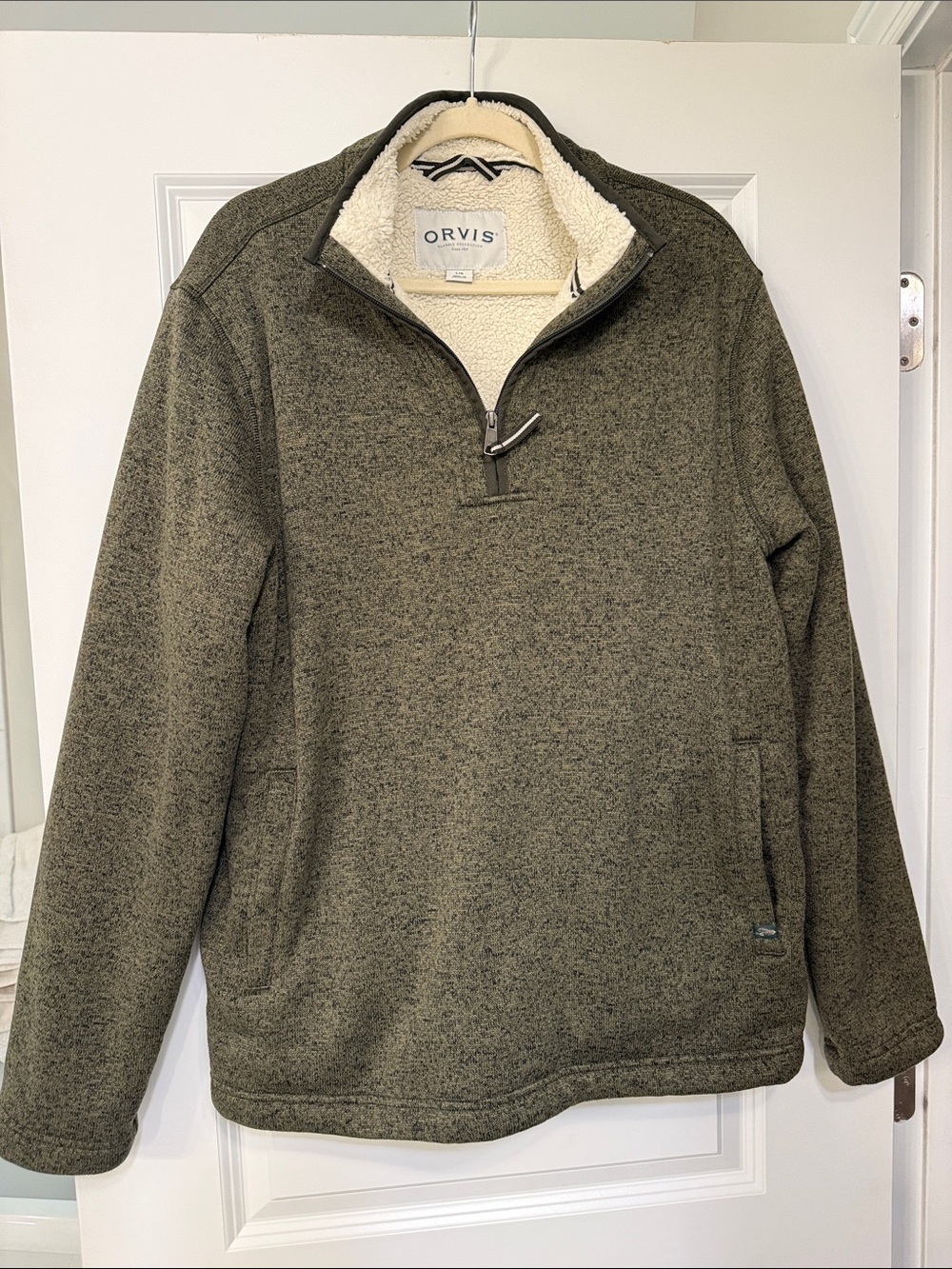 Dark Green Fleece Orvis Pullover